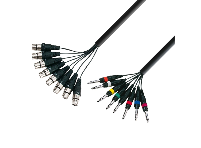 Adam Hall  8 x XLR female to 8 x 6.3 mm Jack stereo 3 m 